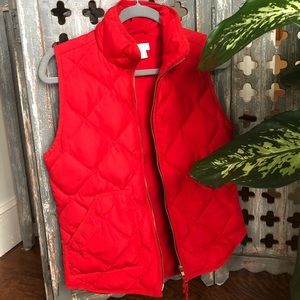 Red j crew vest
